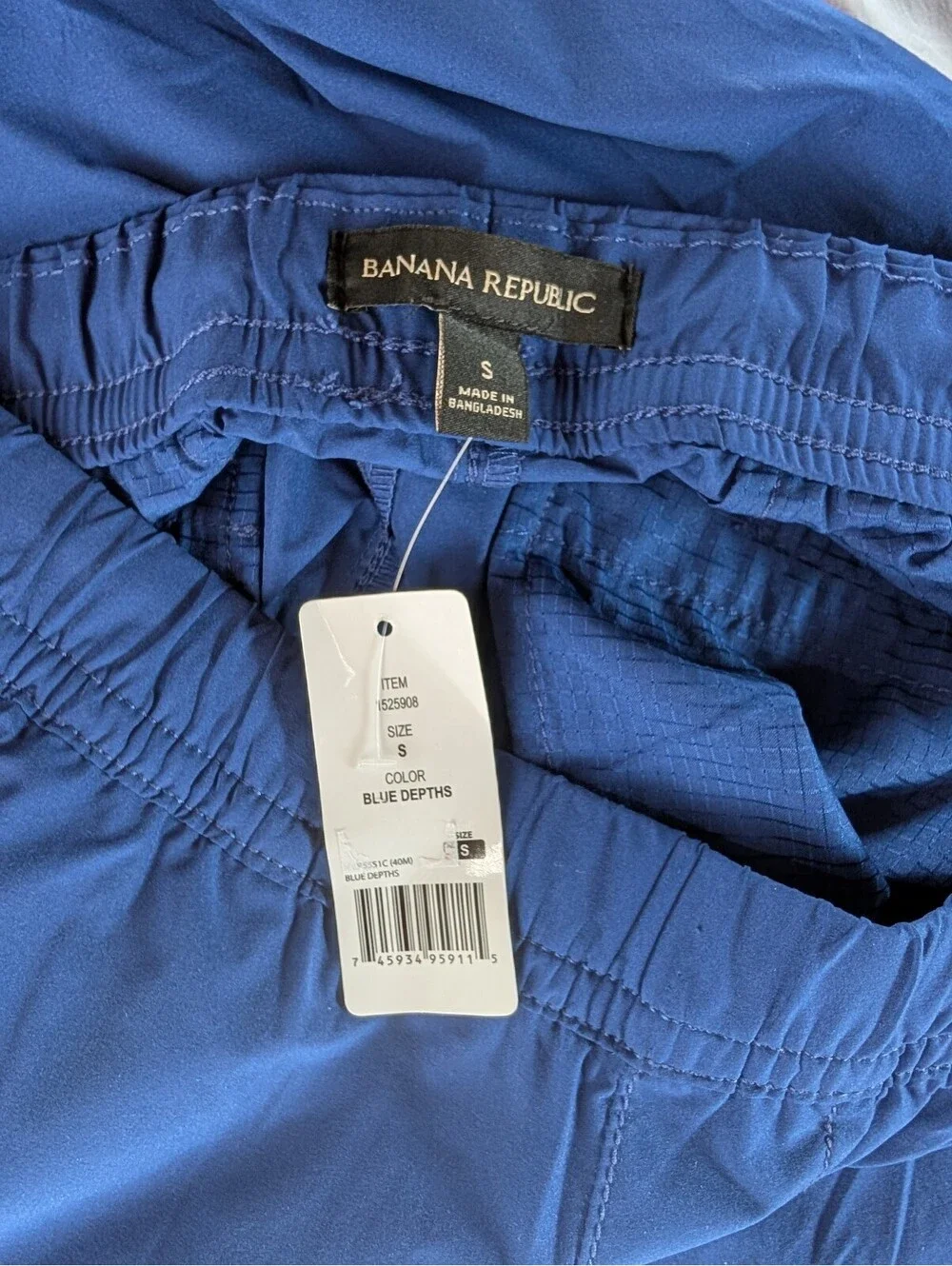 NWT Banana Republic Lightweight Men's Tech Jogger Pants Blue Depths Size S